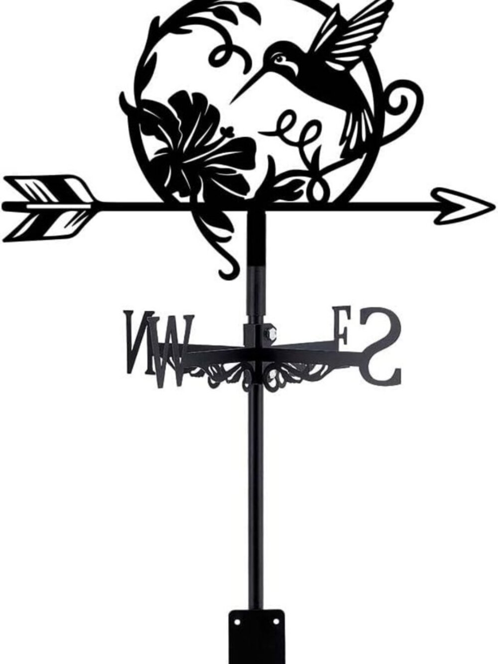 Hummingbird Weathervane for Yard | Metal Wind Vane Garden Decor | Outdoor Patio